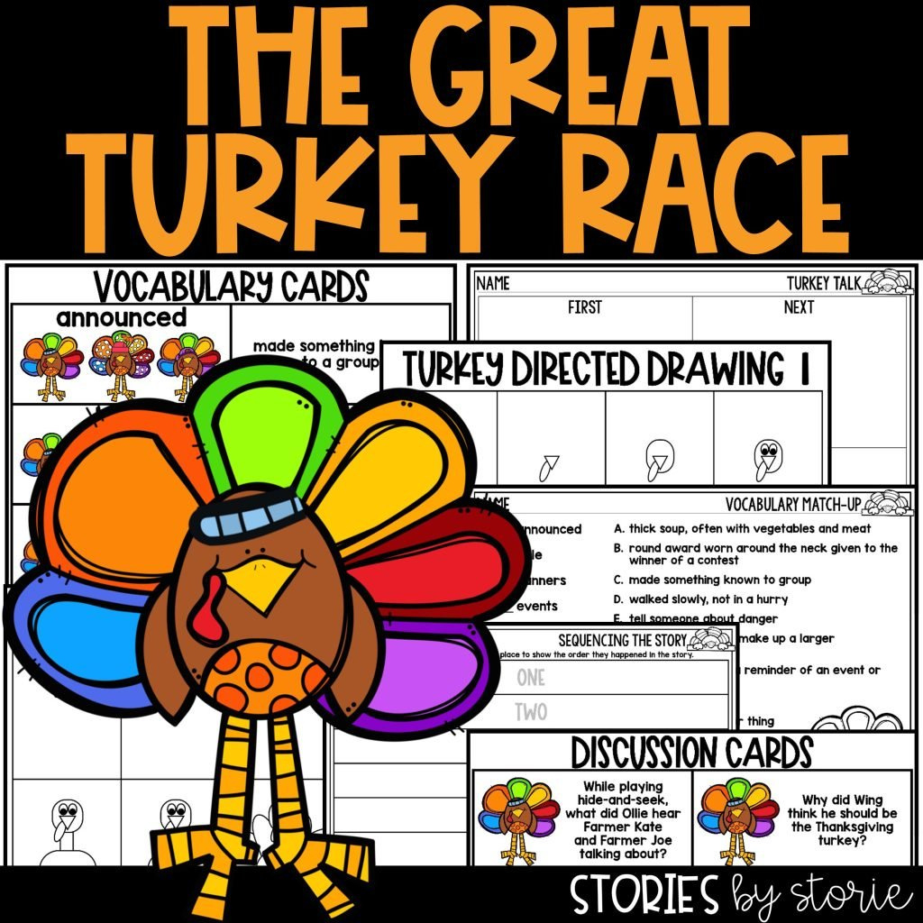 The Great Turkey Race Activities inside The Great Turkey Race Activities Free Printable