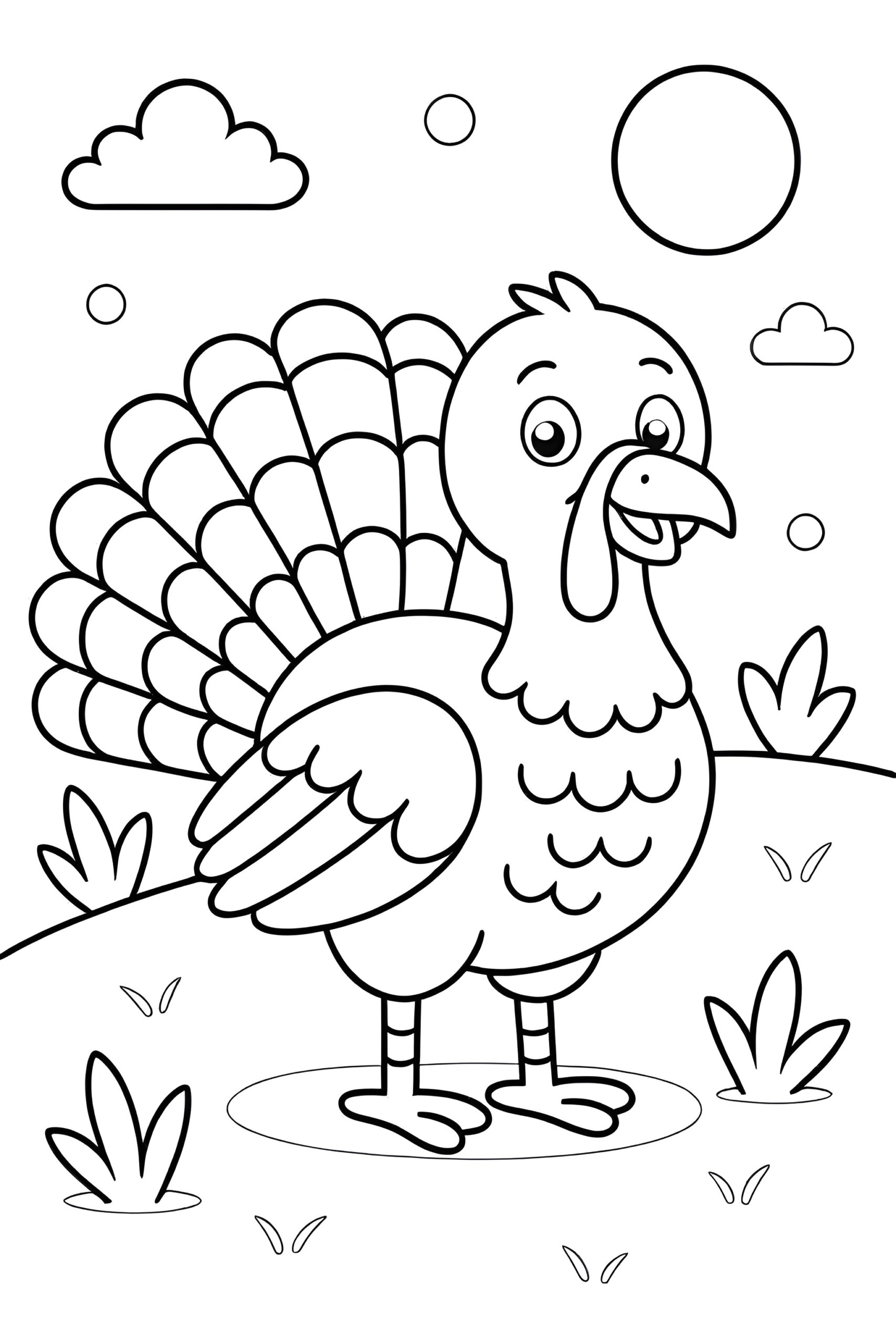 Turkey Coloring Pages For Kids | Coloring Pages Mimi Panda throughout Turkey Coloring Page Printable Free	Informational, Commercial