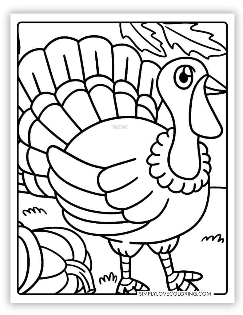Turkey Coloring Pages (Free Pdf Printables) – Simply Love Coloring in Printable Coloring Pages of Turkeys	Informational, Commercial