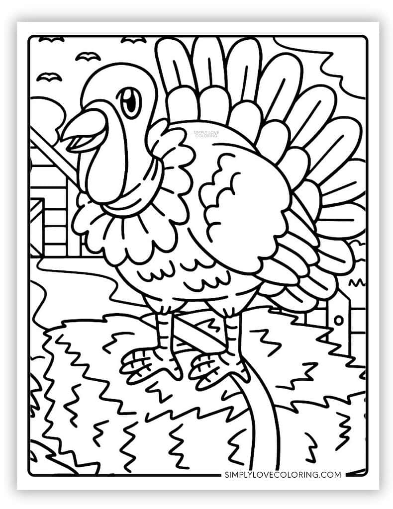 Turkey Coloring Pages (Free Pdf Printables) – Simply Love Coloring intended for Turkey Coloring Page Printable	Informational, Commercial