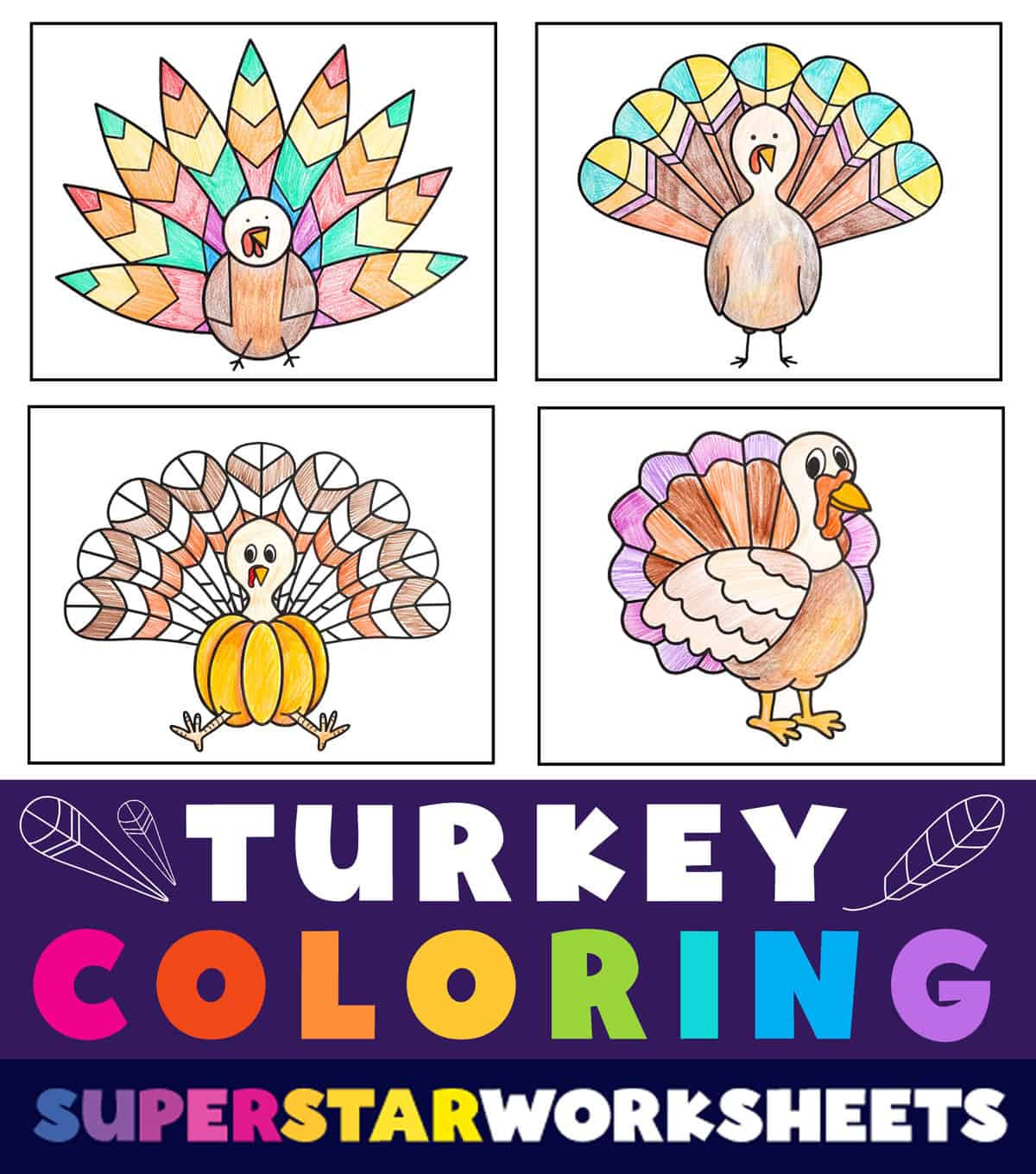 Turkey Coloring Pages (Free Printables) - Superstar Worksheets inside Printable Turkey to Decorate