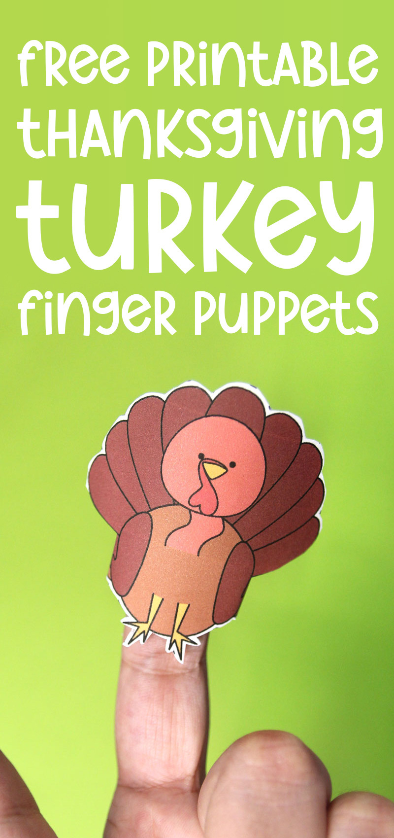 Turkey Finger Puppet Printable * Moms And Crafters in Printable Turkey Finger Puppets