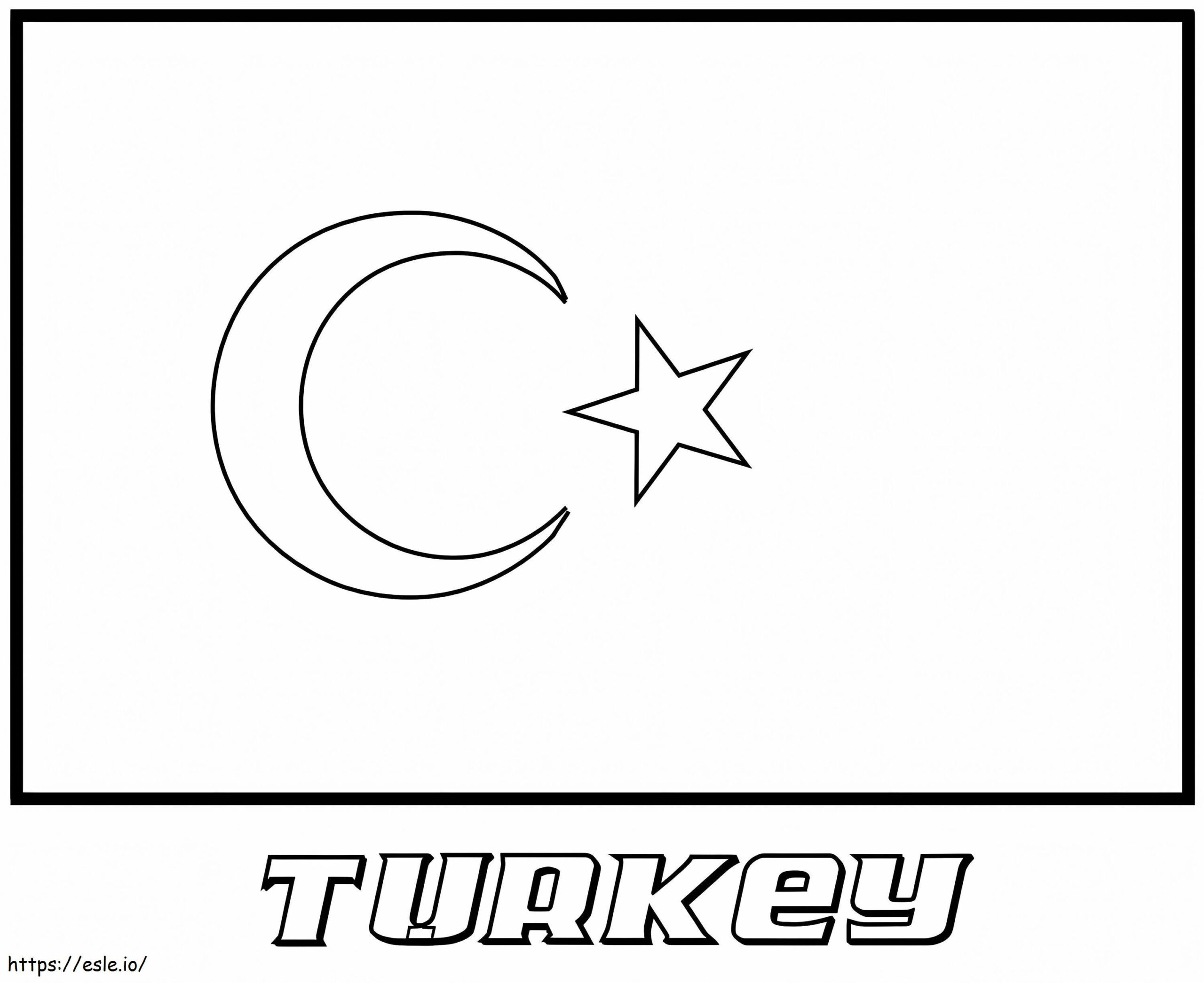 Turkey Flag Coloring Page throughout Flag Of Turkey Printable