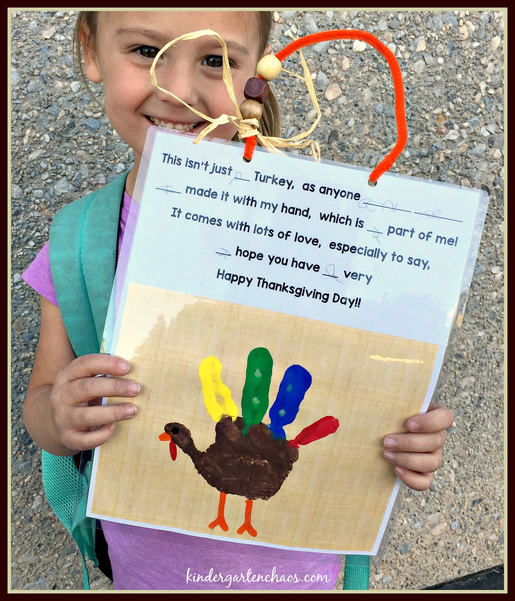 Turkey Handprint Poem - Kindergartenchaos - Kindergarten Chaos intended for Turkey Hands Printable Informational