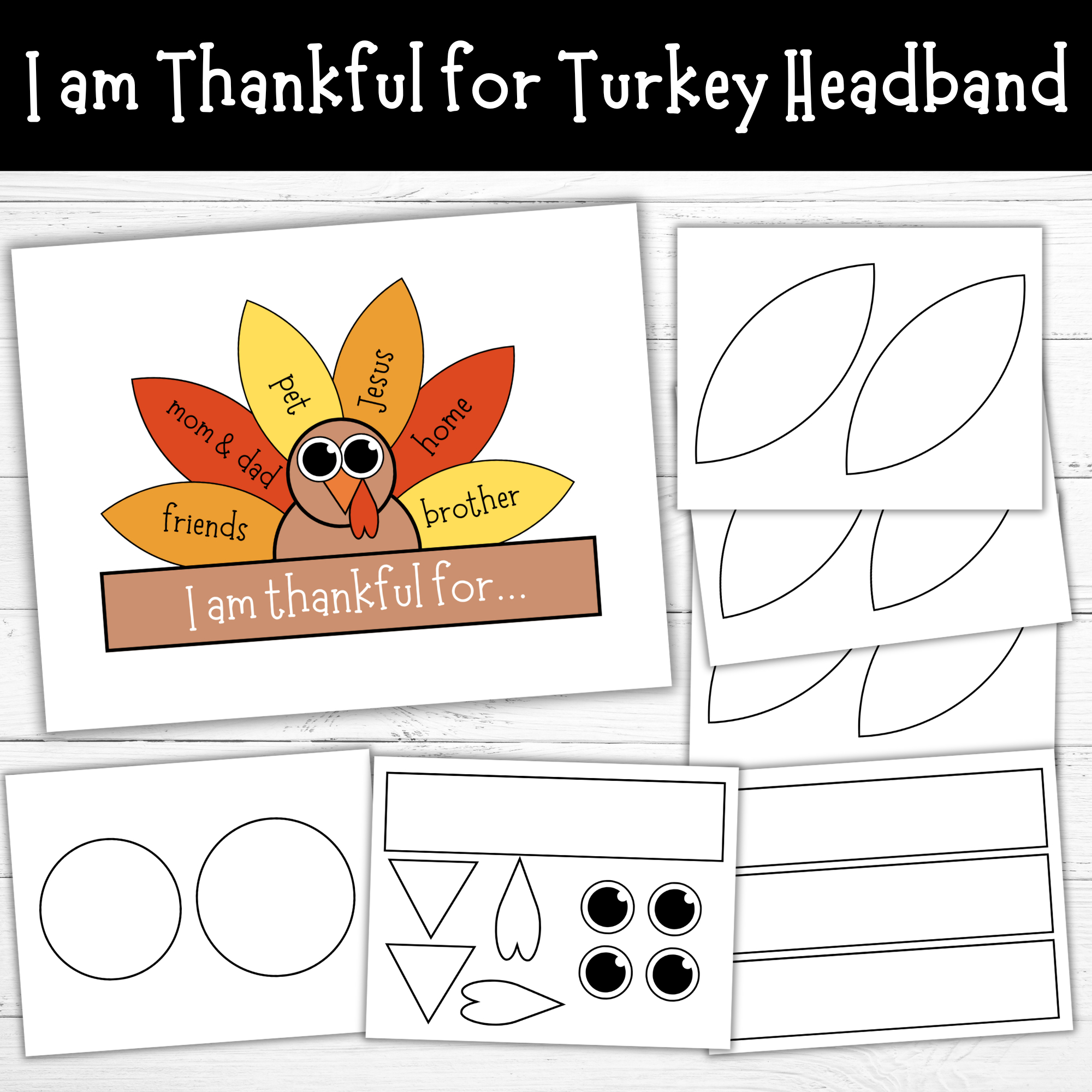 Turkey Headband Craft Printable - Mom. Wife. Busy Life. for Free Printable Turkey Headband Template Informational