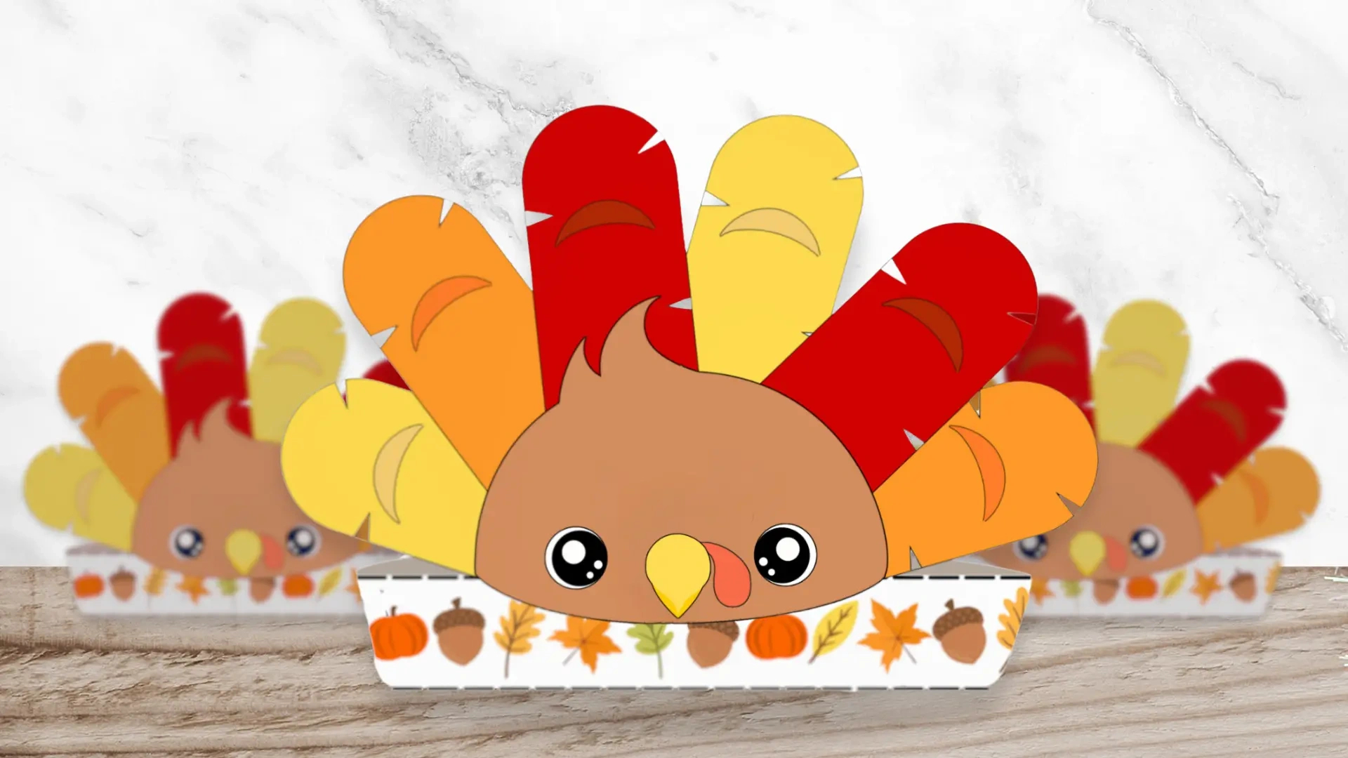 Turkey Headband Craft Tutorial Printable with regard to Thanksgiving Turkey Headband Craft Printable Informational, Commercial