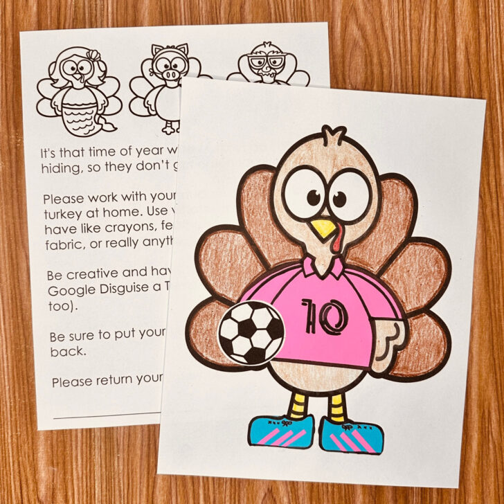 Printable Turkey in Disguise Informational Printable Turkey in Disguise Informational