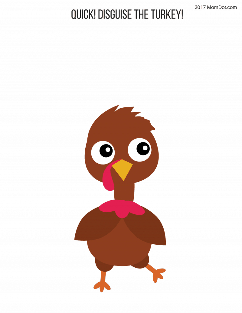 Turkey In Disguise Project Printable - Fun, Imaginative Play - Momdot intended for Printable Colored Turkey