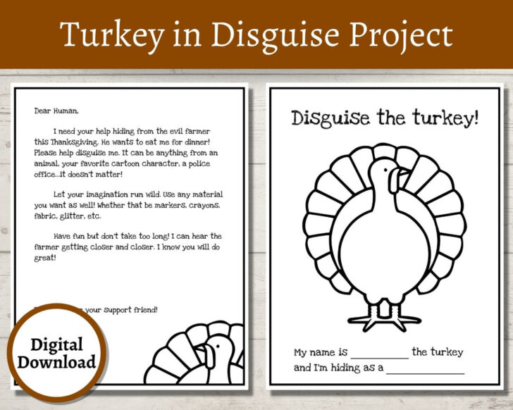 Tom the Turkey Disguise Printable
