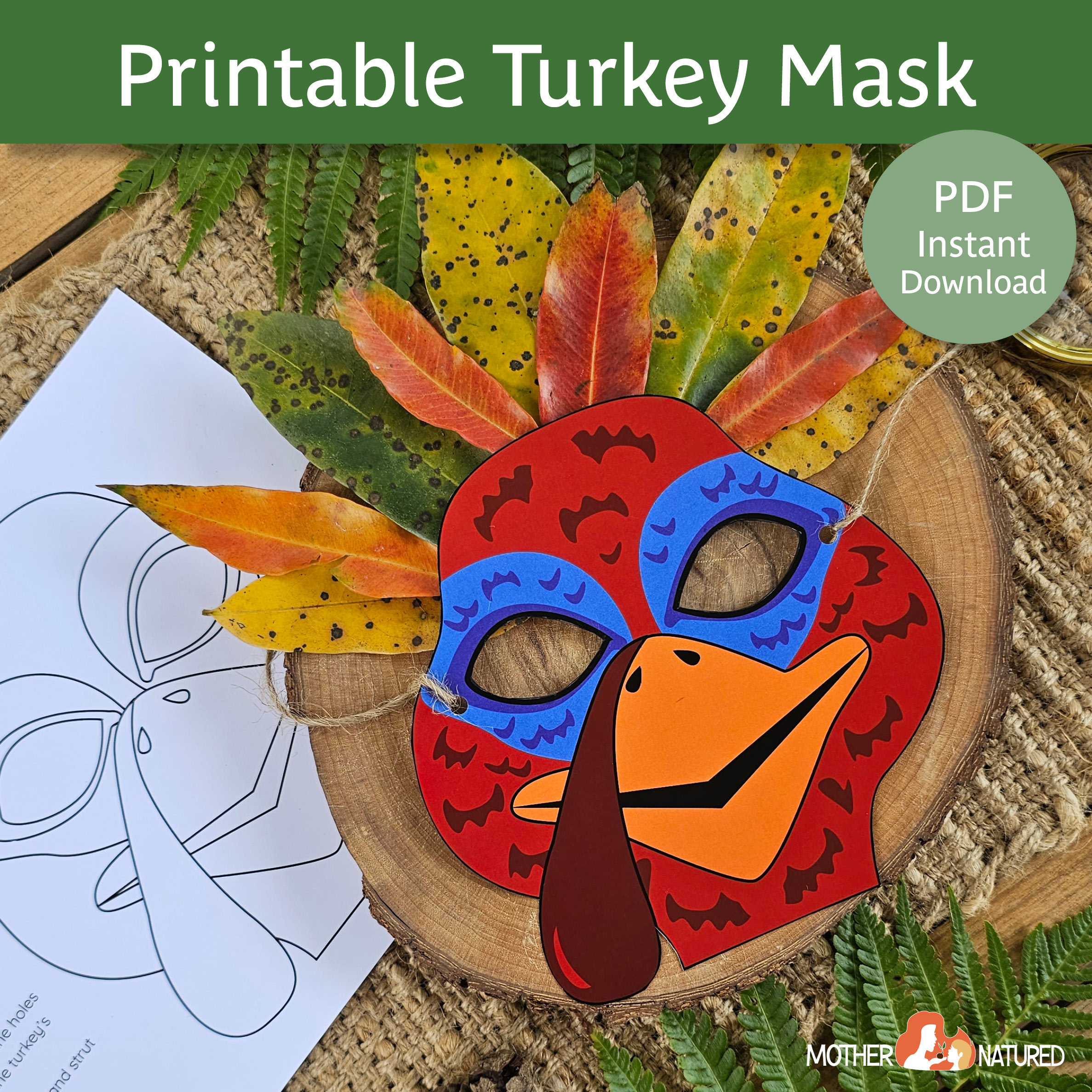 Turkey Mask | Thanksgiving Turkey Mask | Printable Turkey Mask with regard to Turkey Mask Printable