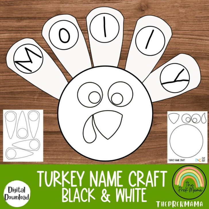 Turkey Name Craft Printable Turkey Name Craft Printable