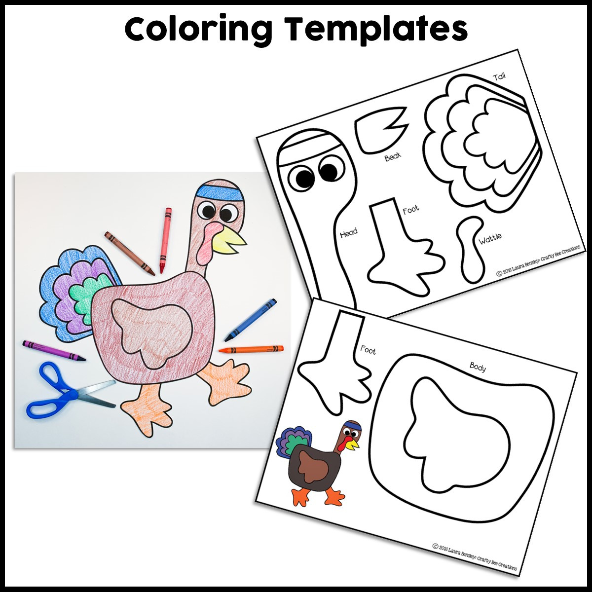 Turkey On The Run Craft Activity - Crafty Bee Creations throughout Jd'S Rockin Readers Turkey Printable