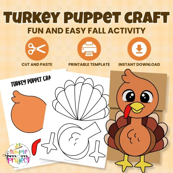 Free Printable Turkey Paper Bag Puppet Free Printable Turkey Paper Bag Puppet