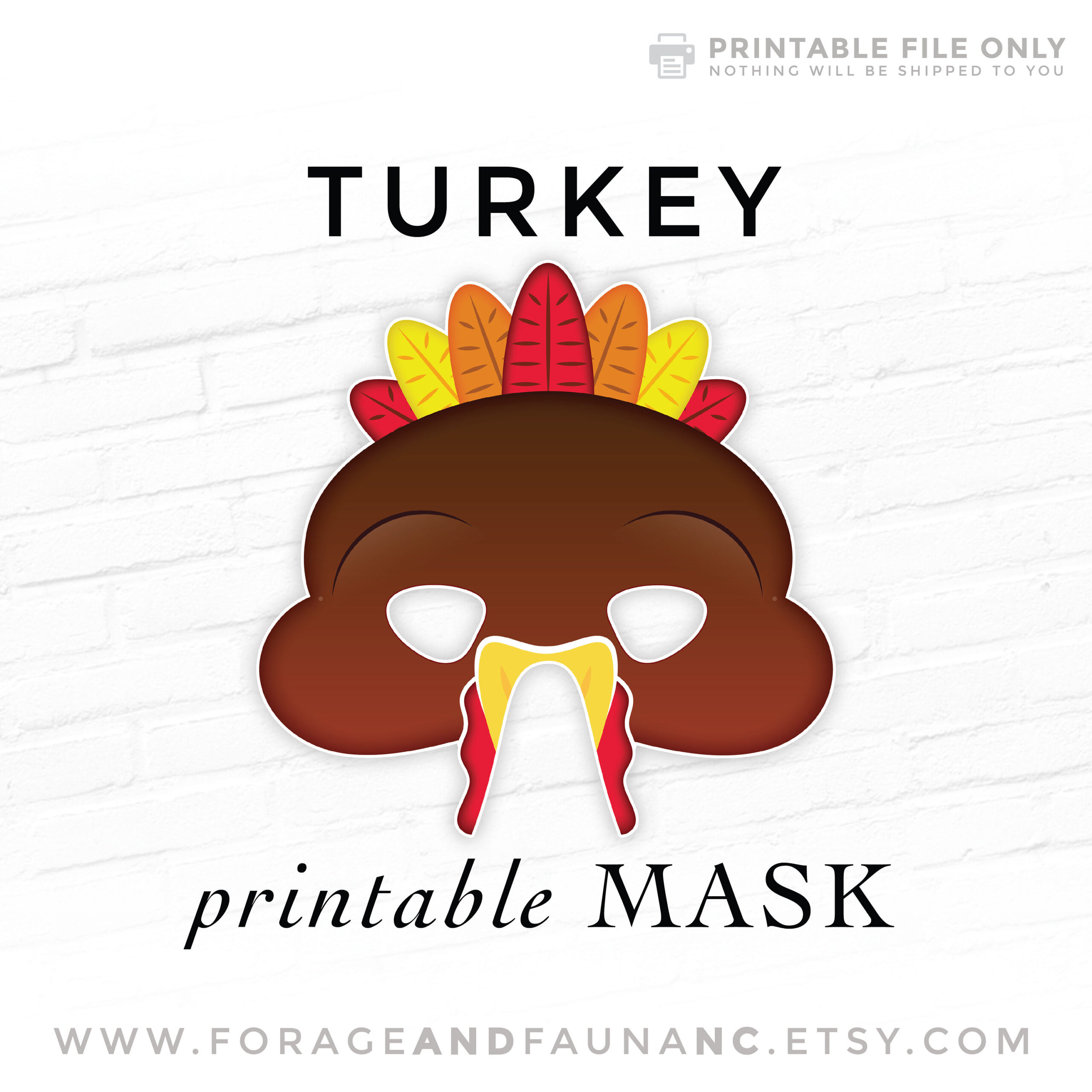 Turkey Printable Costume Face Mask Thanksgiving Printable Bird throughout Printable Turkey Mask