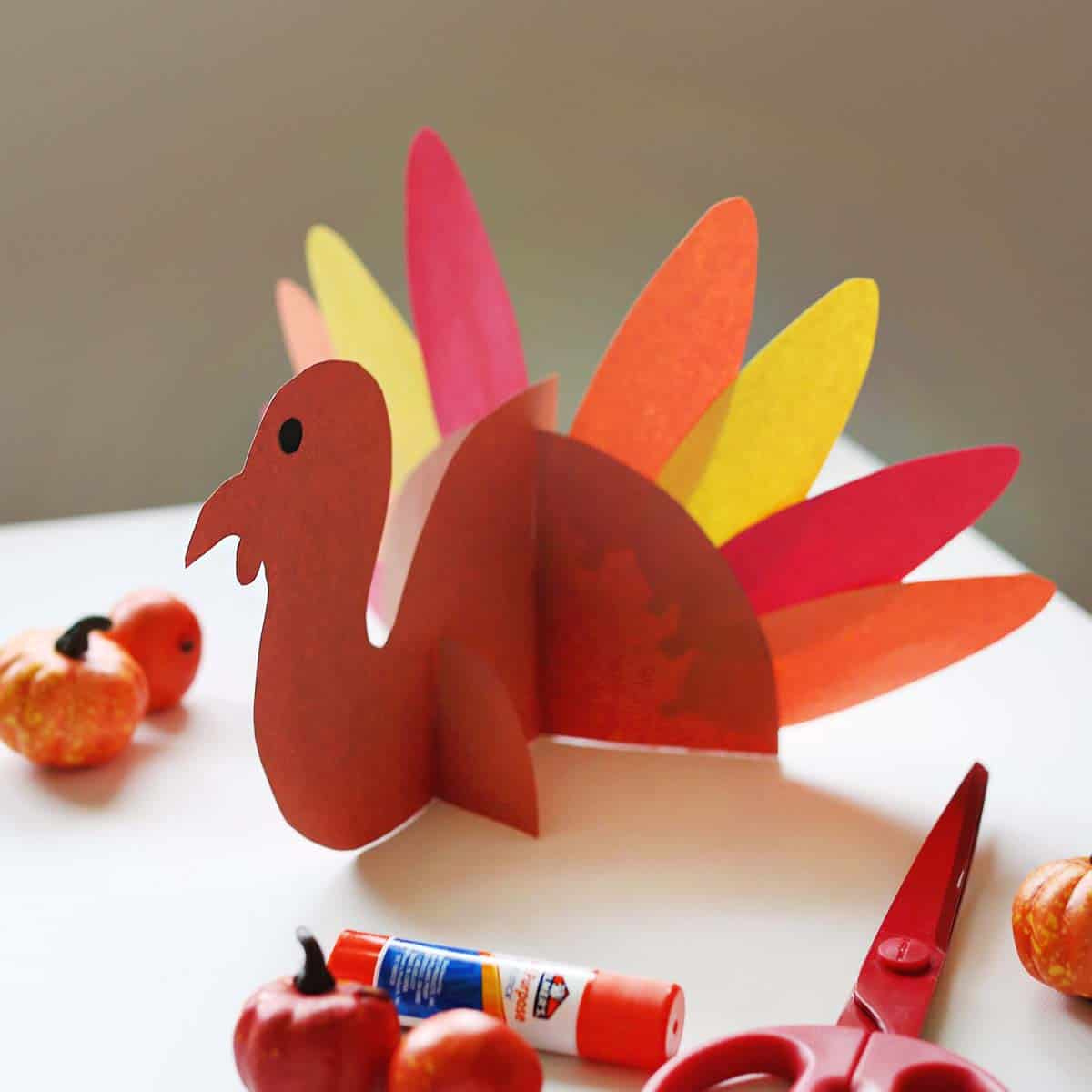 Turkey Template - Childhood Magic intended for 3d Turkey Printable