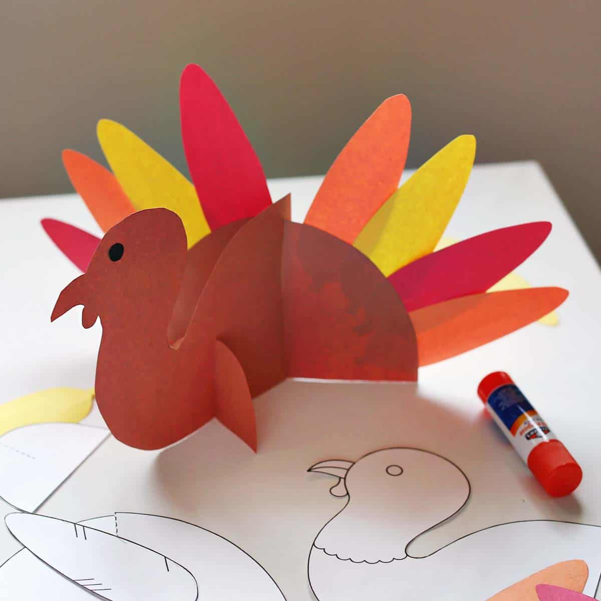 Turkey Template - Childhood Magic regarding Printable Turkey Cutouts Informational, Commercial