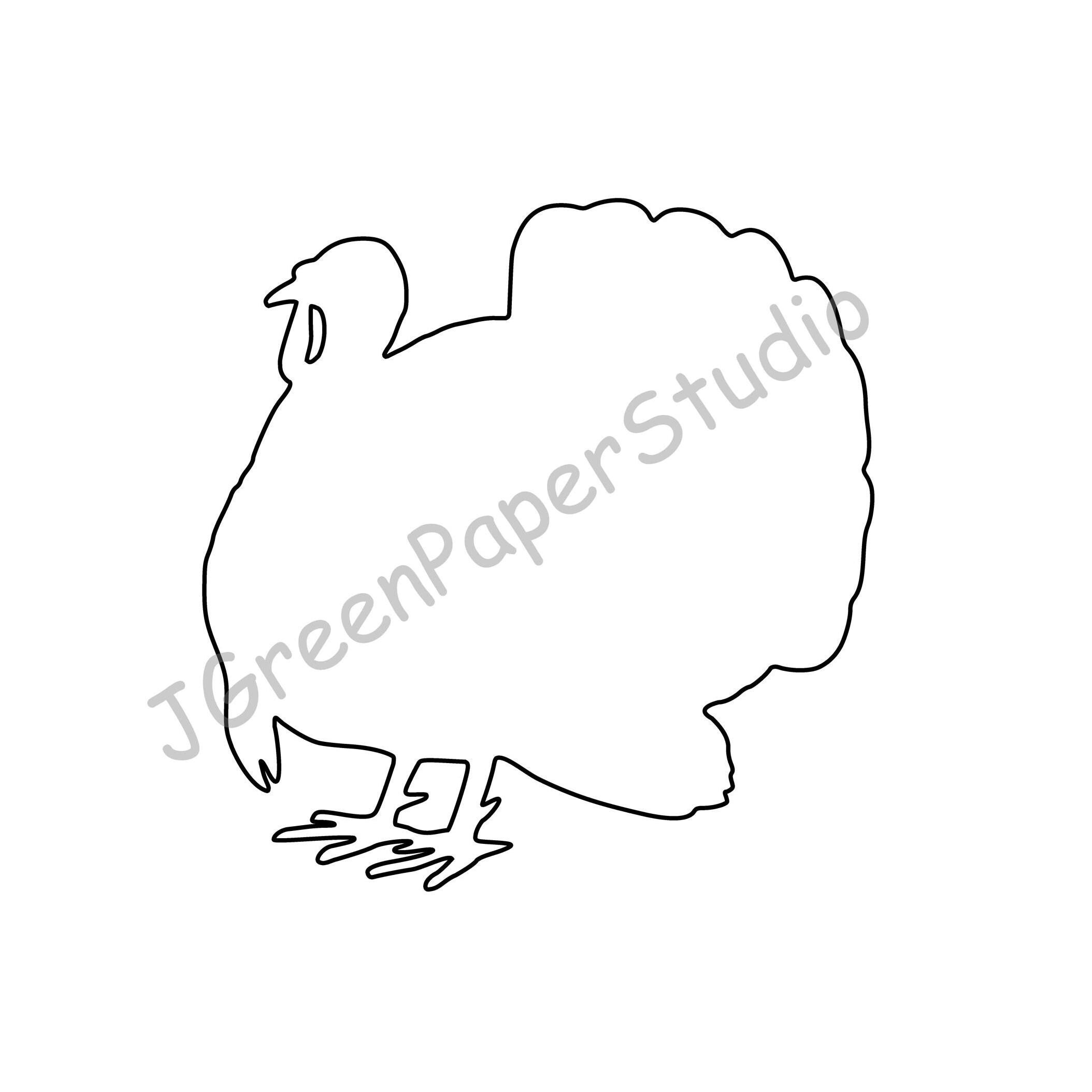 Turkey Template: Thanksgiving Fall Coloring Page Stencil (Pdf intended for Turkey Stencils Printable	Informational, Transactional