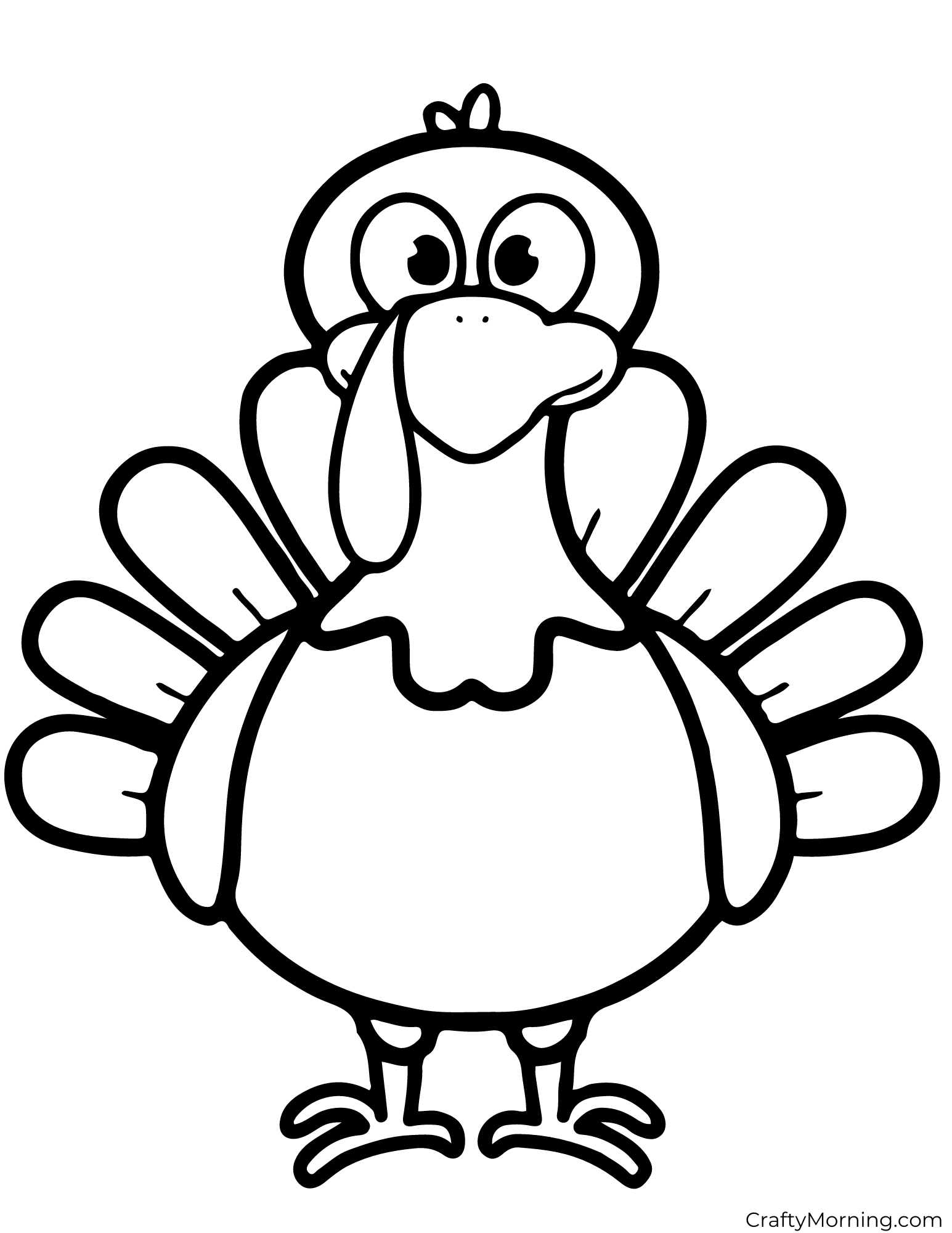 Turkey Template To Color - Crafty Morning for Printable Turkey Template