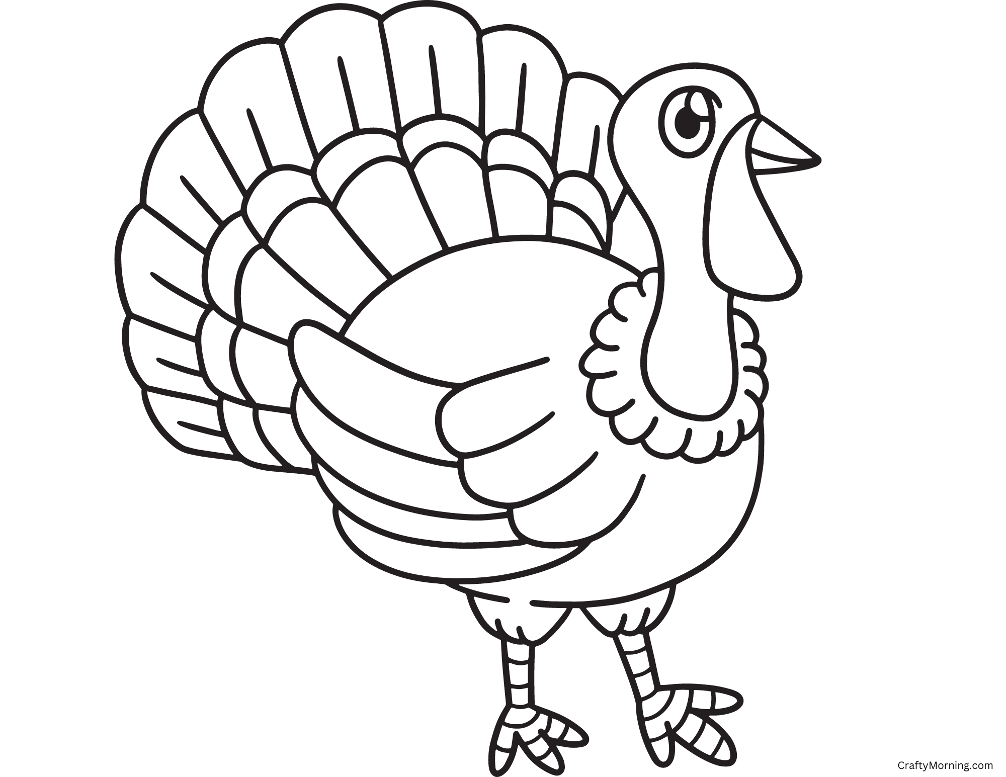 Turkey Template To Color - Crafty Morning with regard to Outline of a Turkey Printable