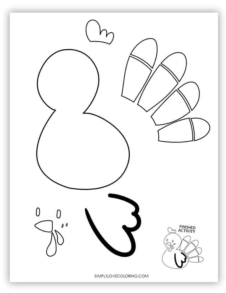 Turkey Templates (Free Pdf Printables) – Simply Love Coloring for Printable Turkey Body Template	Informational