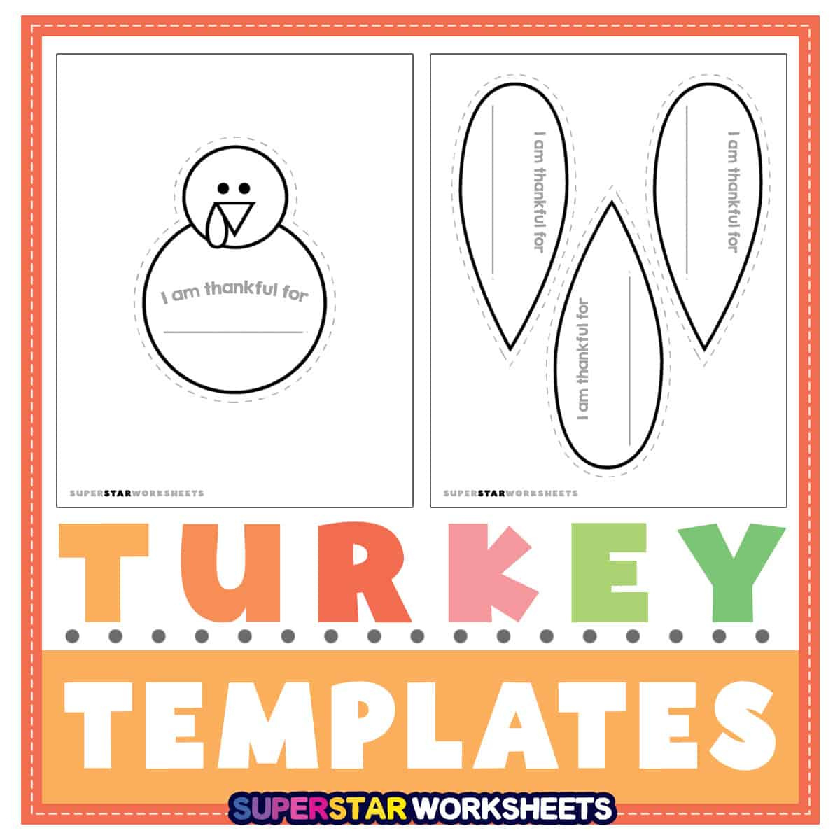 Turkey Templates (Free Printables) - Superstar Worksheets pertaining to Create a Turkey Printable