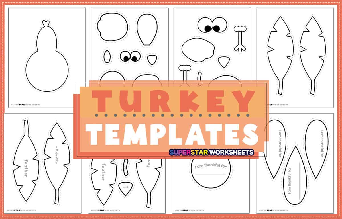 Turkey Templates (Free Printables) - Superstar Worksheets within Free Printable Turkey Feet