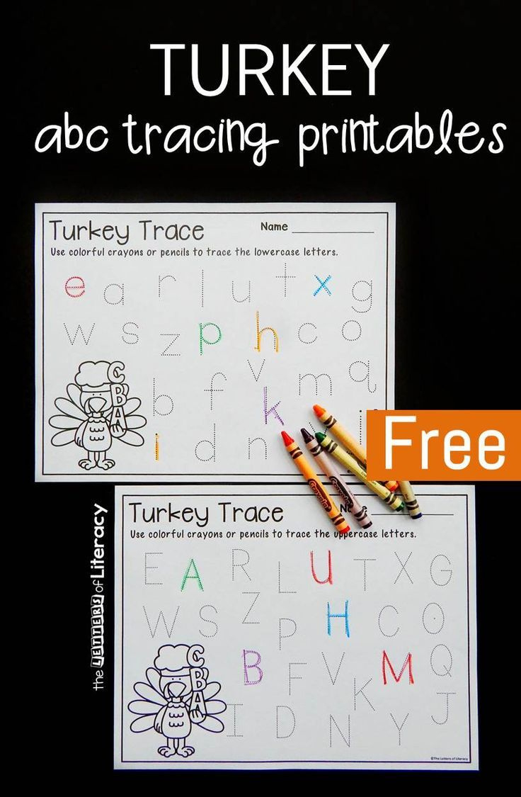 Turkey Trace - Alphabet Tracing Printables for Alphabet Turkey Printable