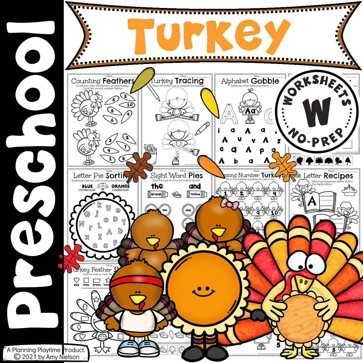Turkey Worksheets For Preschool - Planning Playtime in Turkey Preschool Printables