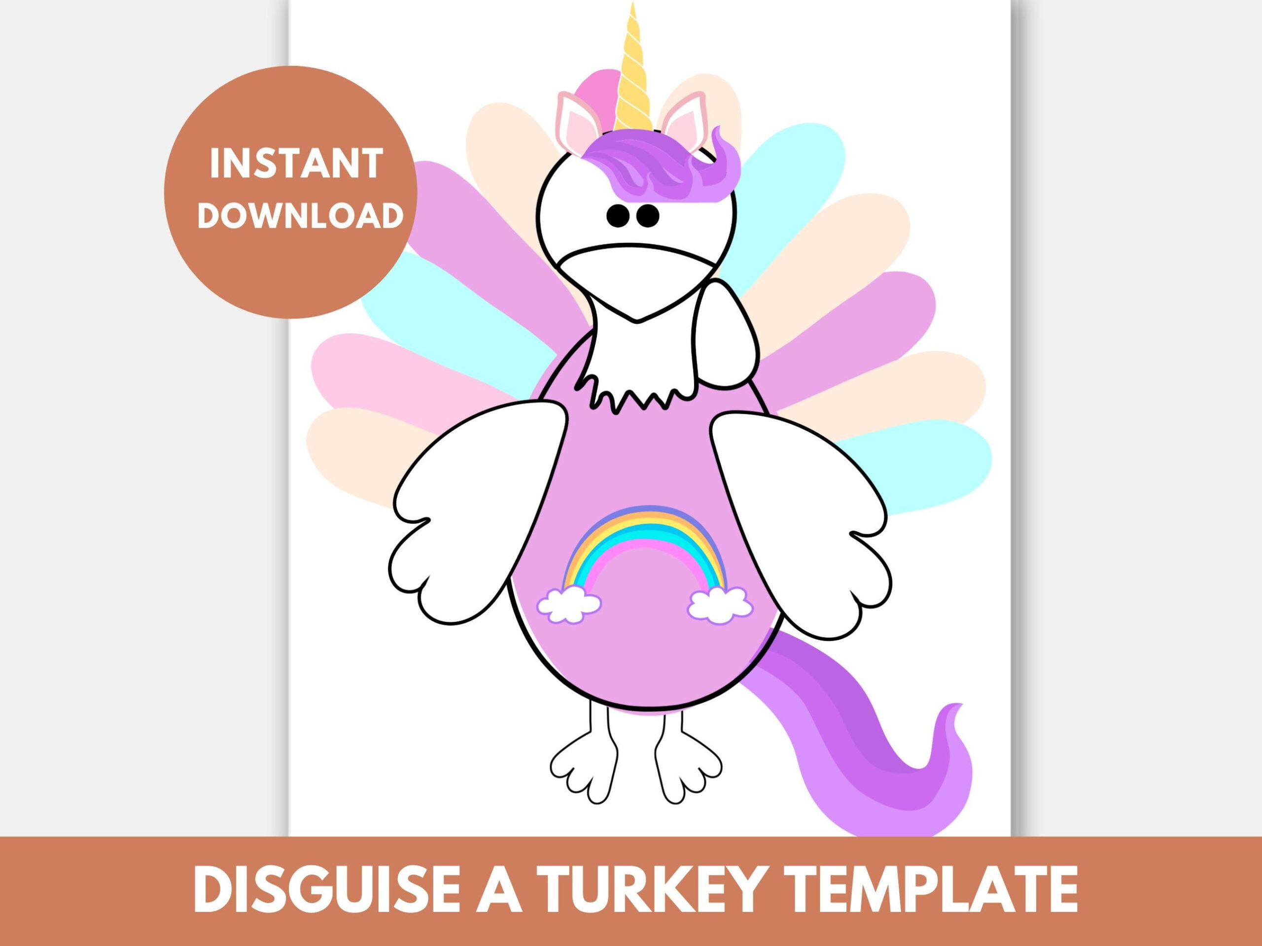 Unicorn Turkey - Etsy with regard to Turkey in Disguise Unicorn