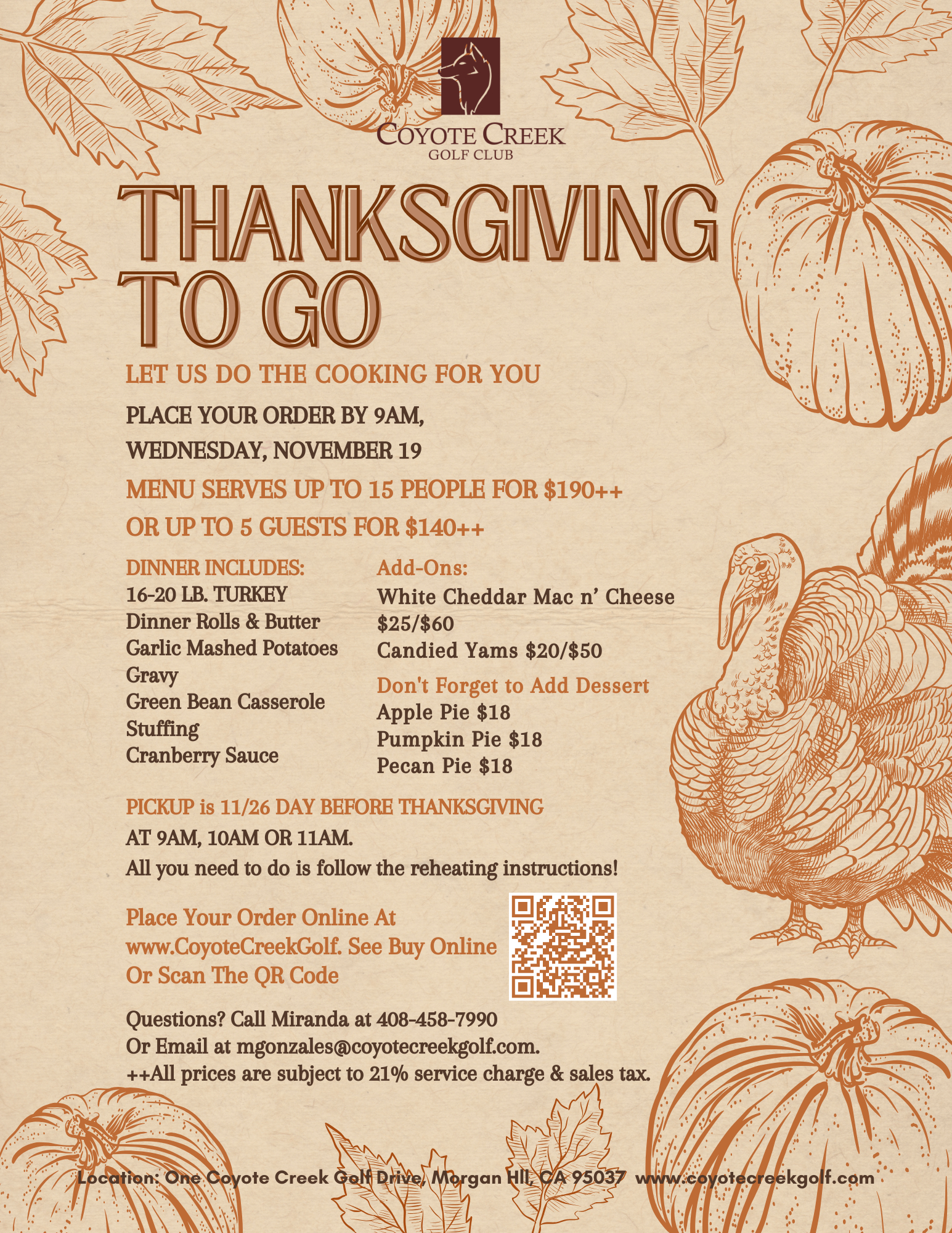 Upcoming Events – Coyote Creek Golf Club within Turkey Hill Printable Coupons