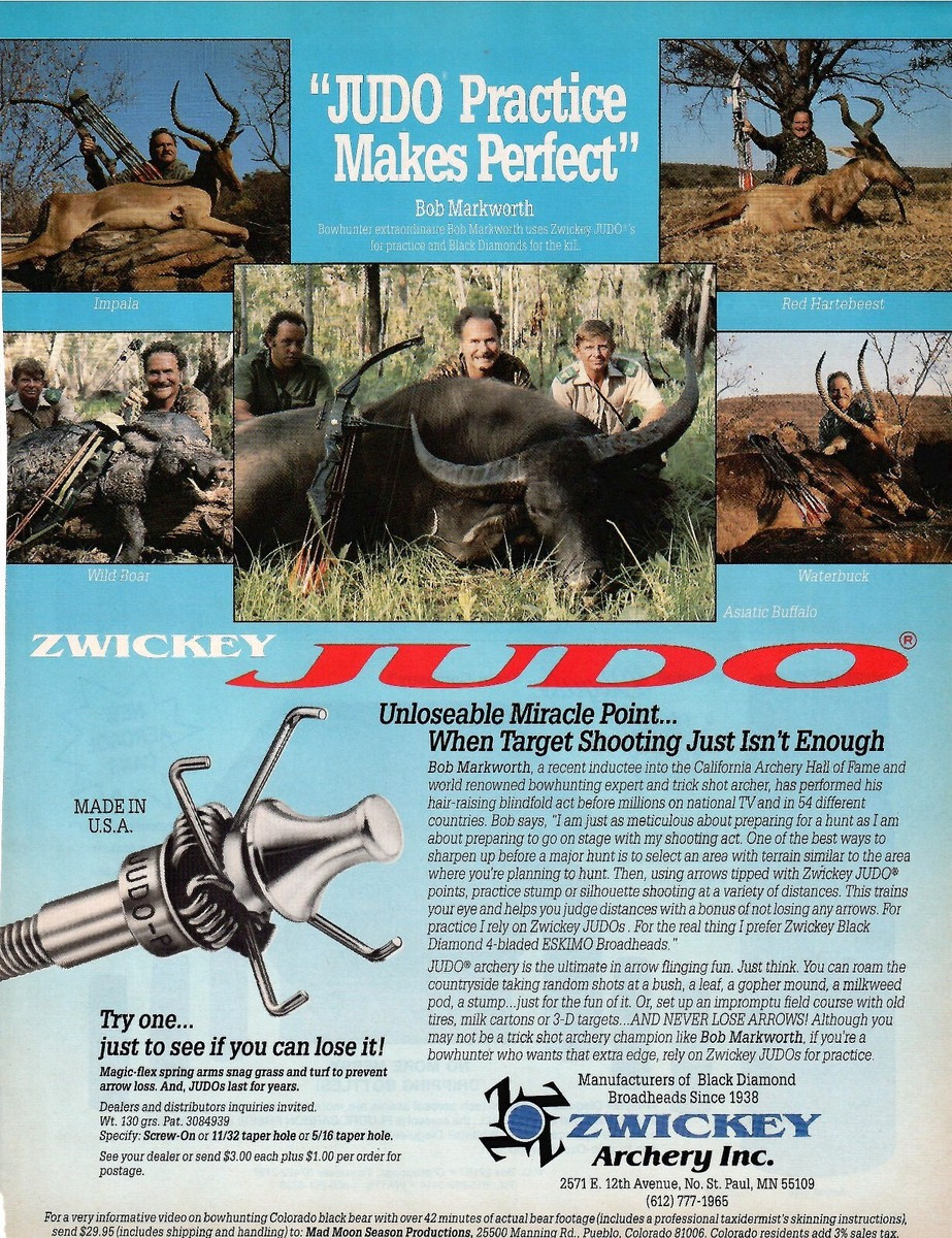 Vintage 1988 Judozwickey Archery Target Shooting Print Ad throughout Printable Turkey Shoot Targets	Informational